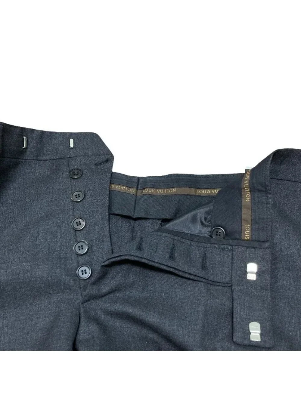 Louis Vuitton Tailored Jacket Trousers Pants Suit Set 52 Gray